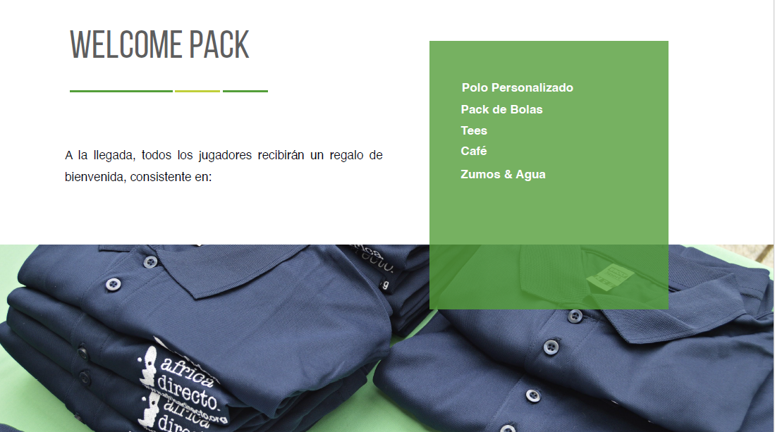 welcome pack torneo de golf santander 2026